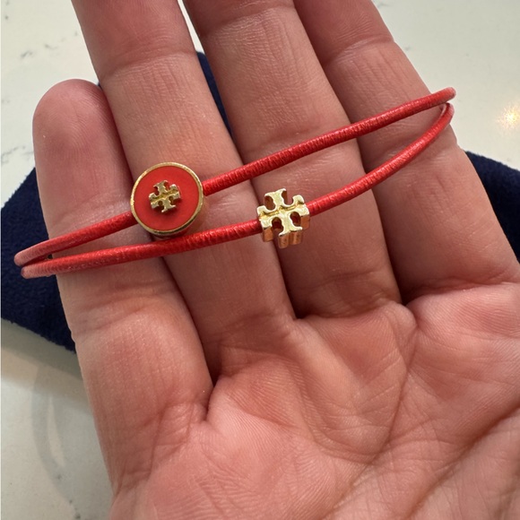 Tory Burch Kira Orange Enamel Slider Bracelet! - Picture 2 of 2